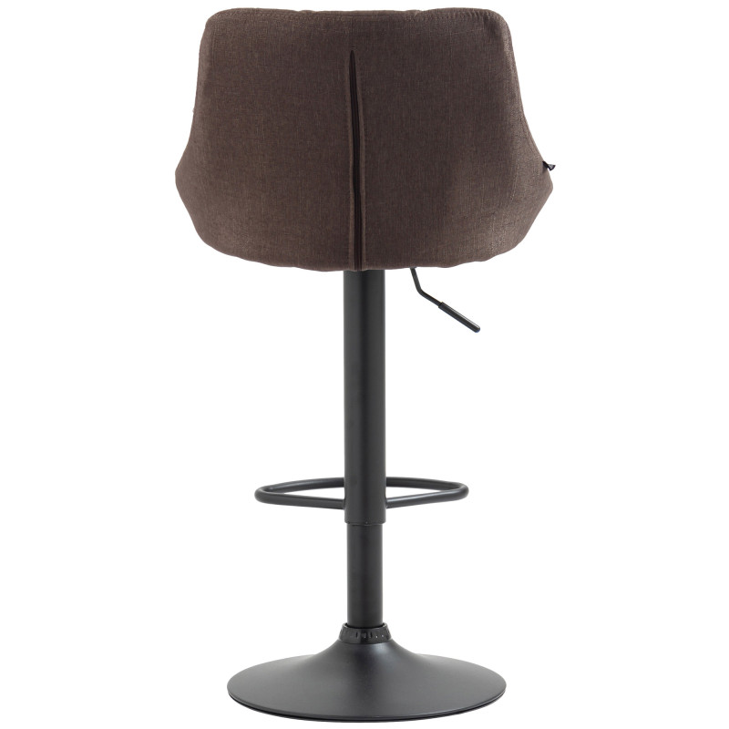 Tabouret de bar Lazio en tissu taupe