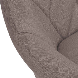 Tabouret de bar Lazio en tissu taupe