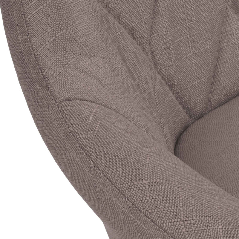 Tabouret de bar Lazio en tissu taupe