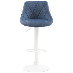Tabouret de bar Lazio en tissu bleu