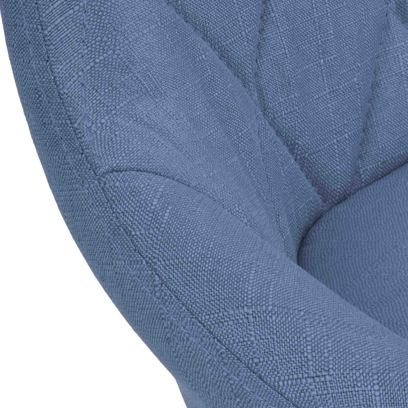 Tabouret de bar Lazio en tissu bleu