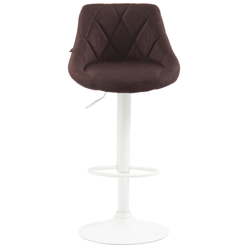 Tabouret de bar Lazio en tissu brun