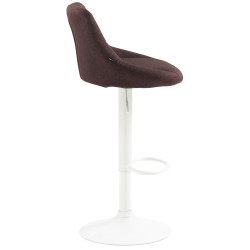 Tabouret de bar Lazio en tissu brun