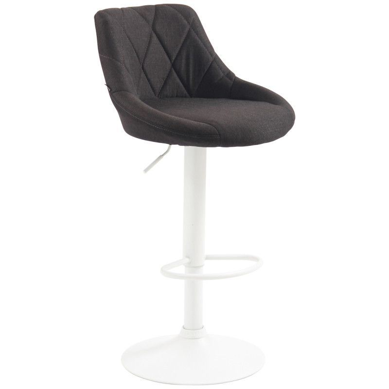 Tabouret de bar Lazio en tissu gris foncé