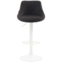 Tabouret de bar Lazio en tissu gris foncé