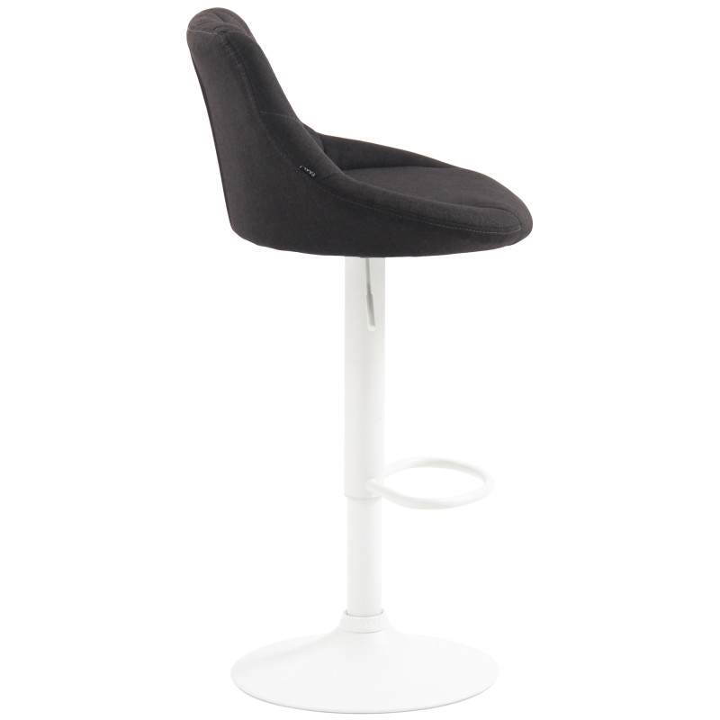 Tabouret de bar Lazio en tissu gris foncé