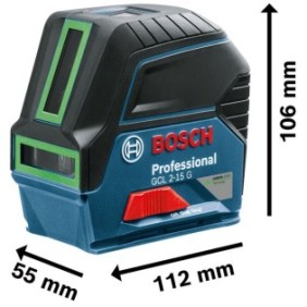 BOSCH Professionnal - Laser point et ligne GCL 2-15 G en coffret standard