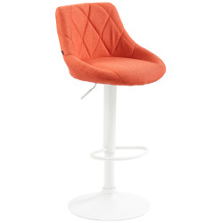 Tabouret de bar Lazio en tissu orange
