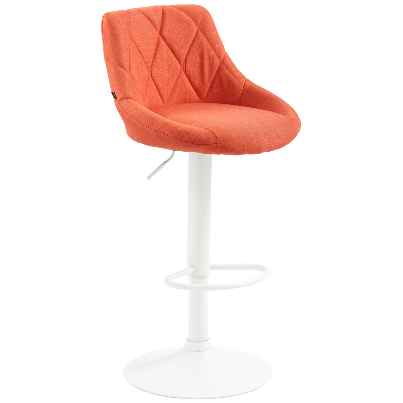 Tabouret de bar Lazio en tissu orange