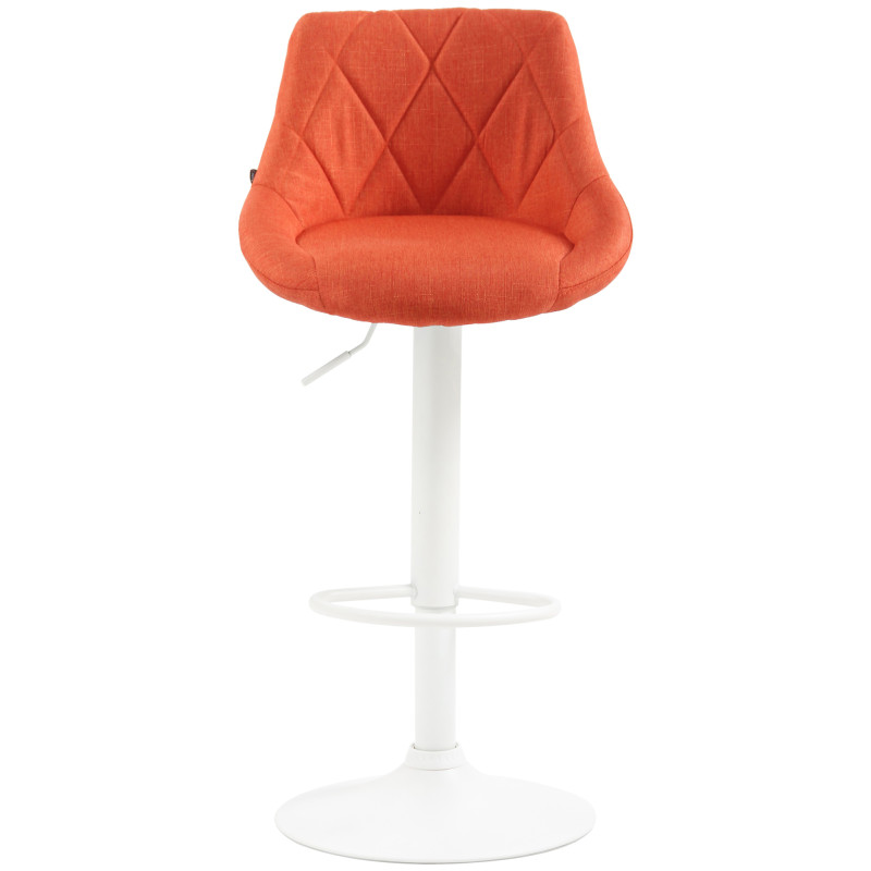 Tabouret de bar Lazio en tissu orange