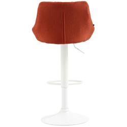 Tabouret de bar Lazio en tissu orange
