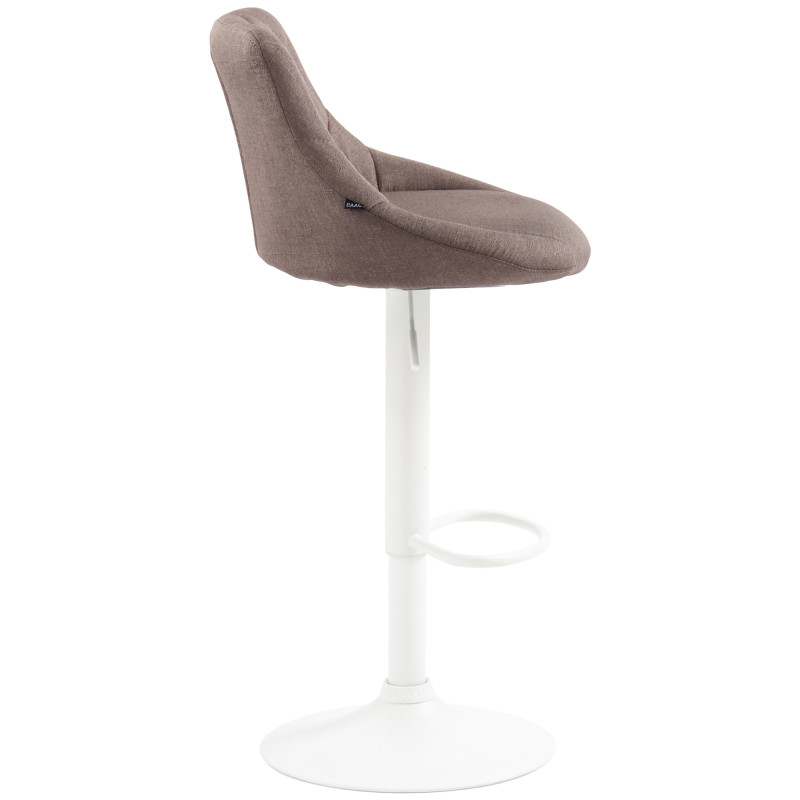 Tabouret de bar Lazio en tissu taupe