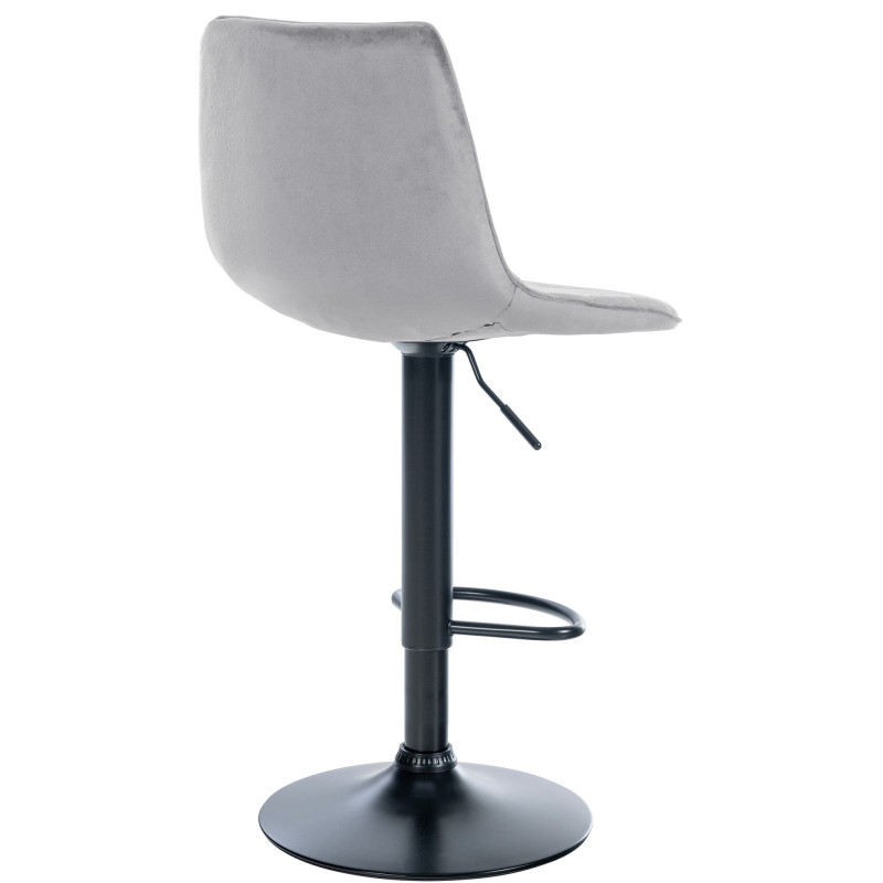 Tabouret de bar Lex velours gris