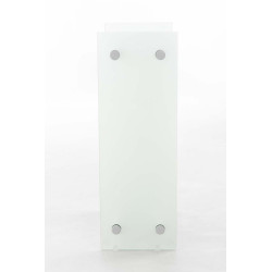 Porte-bûches de chauffage Dacio verre à lait 35x40x150