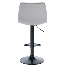 Tabouret de bar Lex velours gris
