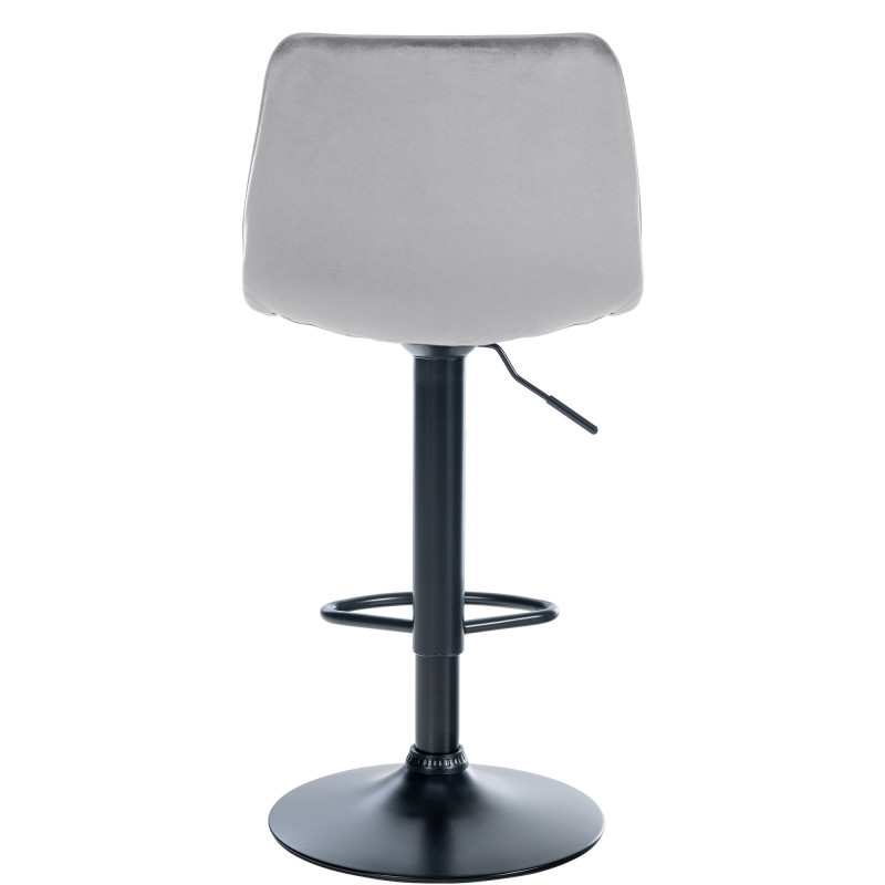 Tabouret de bar Lex velours gris