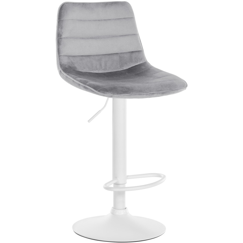 Tabouret de bar Lex velours gris