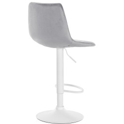 Tabouret de bar Lex velours gris