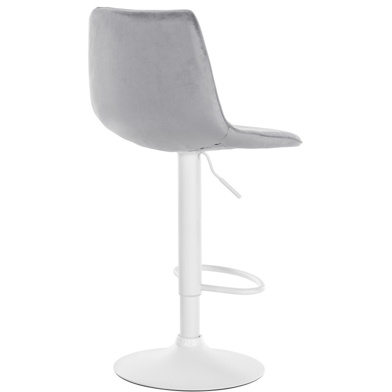 Tabouret de bar Lex velours gris