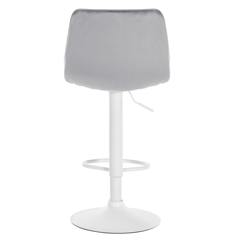 Tabouret de bar Lex velours gris