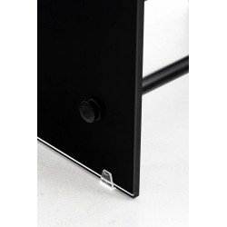 Support à bûches Dacio verre noir 35x50x160 (6 trous)