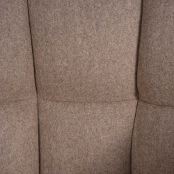 Tabouret de bar Damaso B en feutre taupe