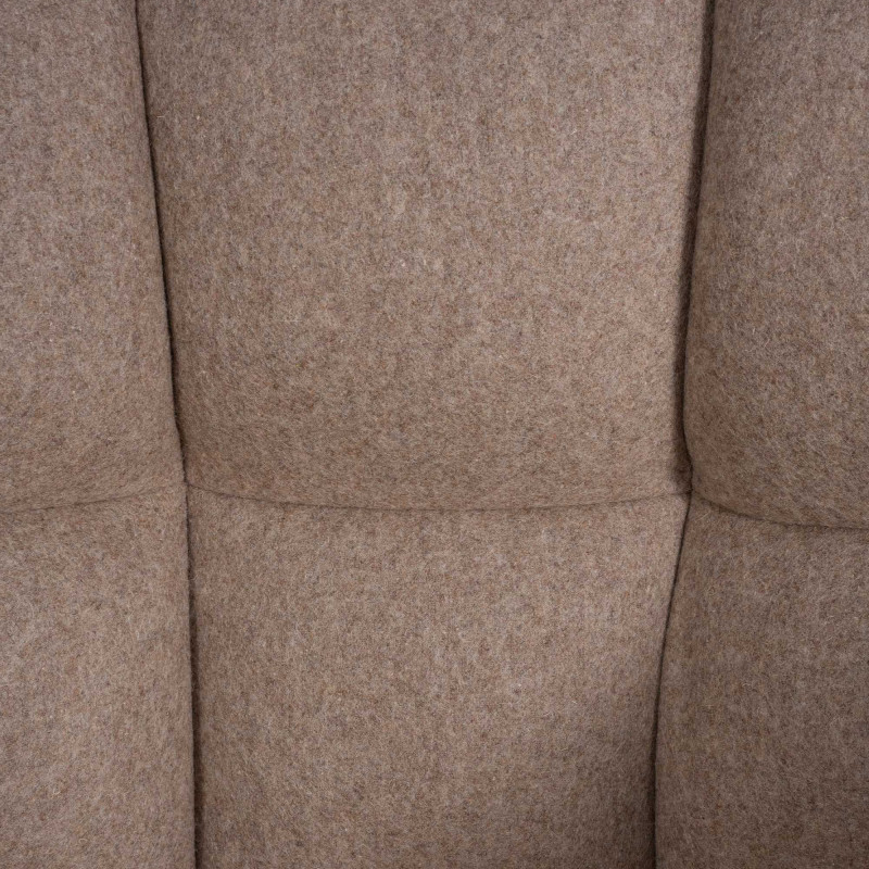 Tabouret de bar Damaso B en feutre taupe