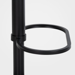 Tabouret de bar Damaso B en feutre taupe