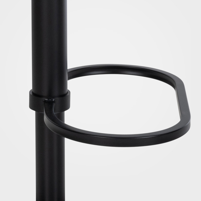 Tabouret de bar Damaso B en feutre taupe