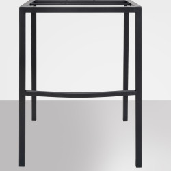 Tabouret de bar Damaso B en feutre avec structure à 4 pieds gris