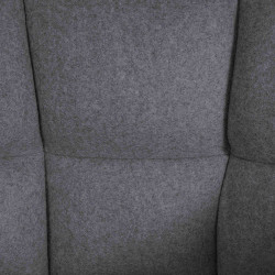 Tabouret de bar Damaso E en feutre avec structure à 4 pieds gris