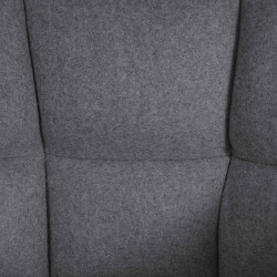 Tabouret de bar Damaso W en feutre avec structure à 4 pieds gris