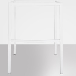 Tabouret de bar Damaso W en feutre avec structure à 4 pieds gris