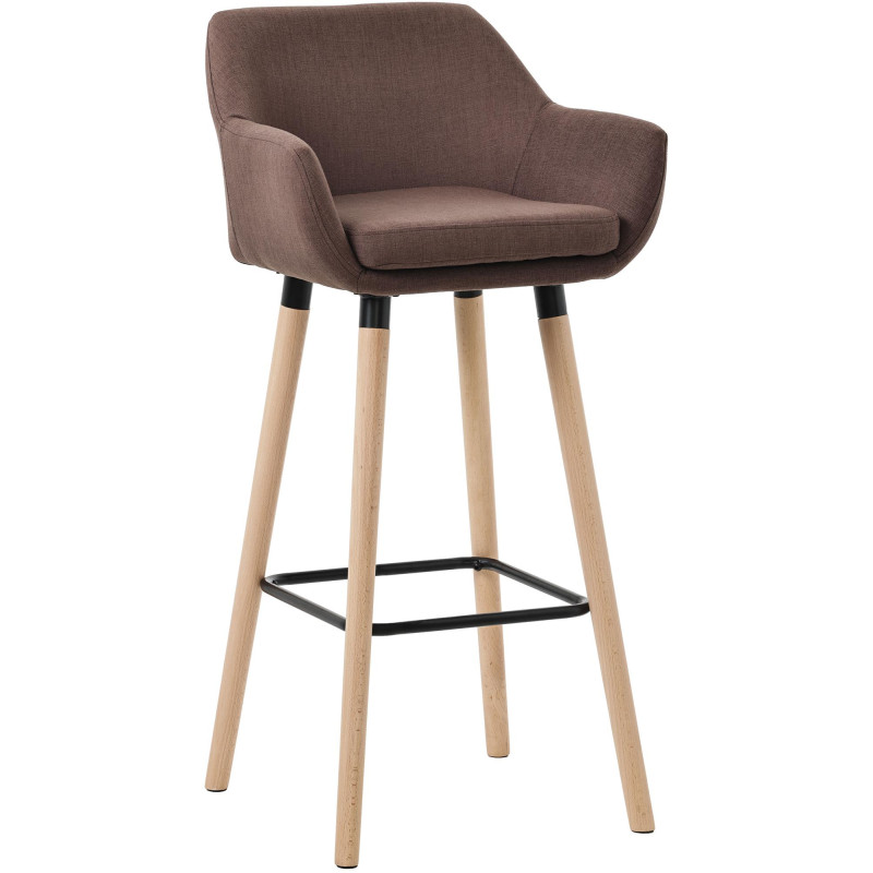 Tabouret de bar Grant tissu café