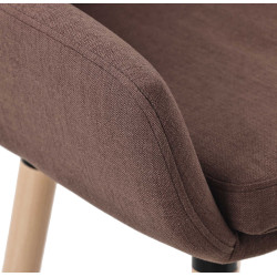 Tabouret de bar Grant tissu café