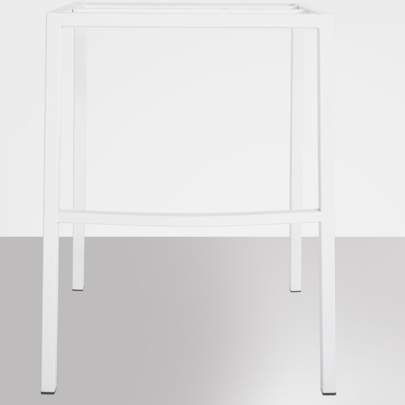 Tabouret de bar Damaso W en feutre avec structure à 4 pieds taupe