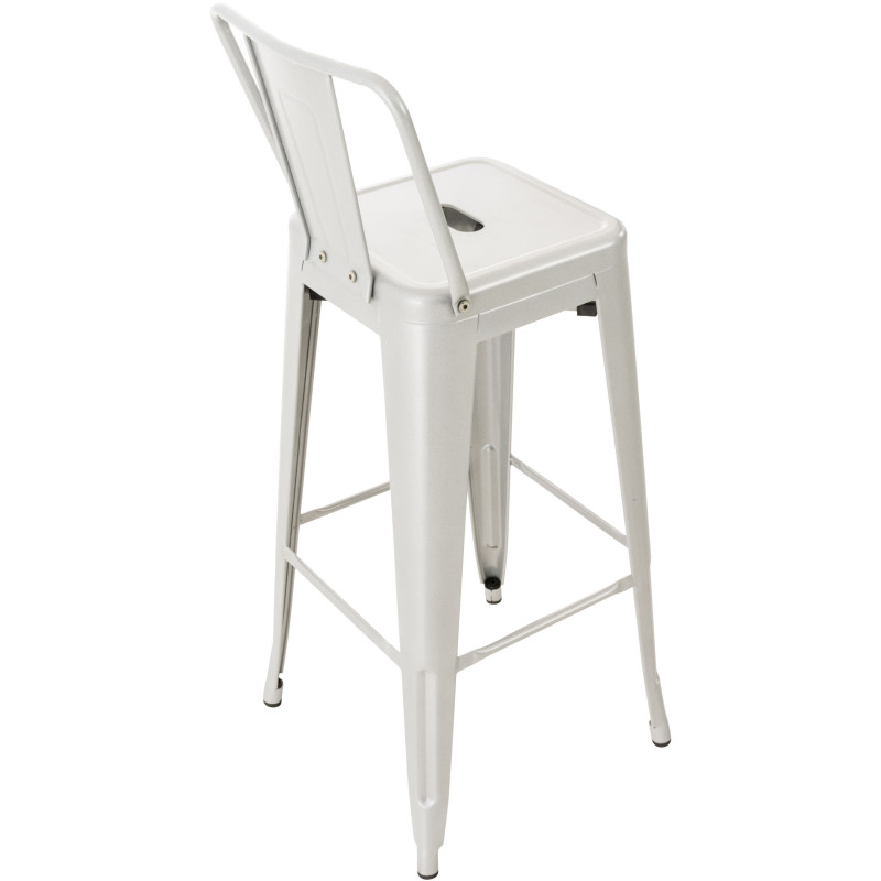 Taburete Industrial Mason Plateado