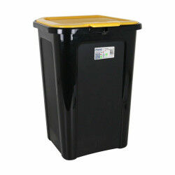 Poubelle Tontarelli Coverline Jaune 44 L Noir 38,5 x 34,5 x 54,5 cm (6 Unités)