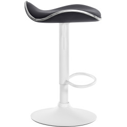 Tabouret de bar Shanghai, similicuir, blanc/noir
