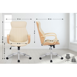 Chaise de bureau Melilla Faux cuir