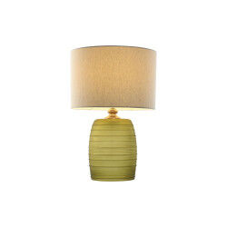 Lampe de bureau Home ESPRIT Vert Beige Doré Verre 50 W 220 V 38 x 38 x 57 cm