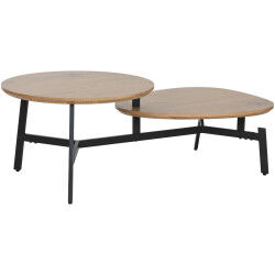 Table Basse Home ESPRIT Noir Naturel 115 x 60 x 40,5 cm