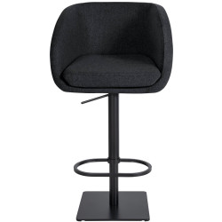 Tabouret de bar Gambo B en feutre anthracite