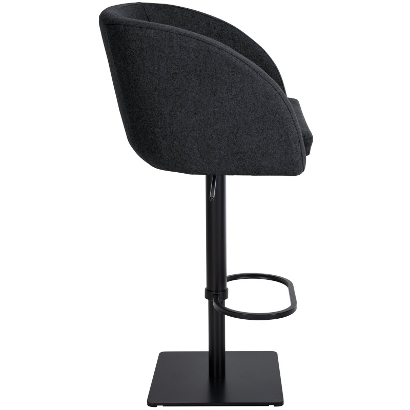 Tabouret de bar Gambo B en feutre anthracite