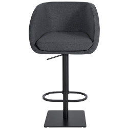 Tabouret de bar Gambo B en feutre gris