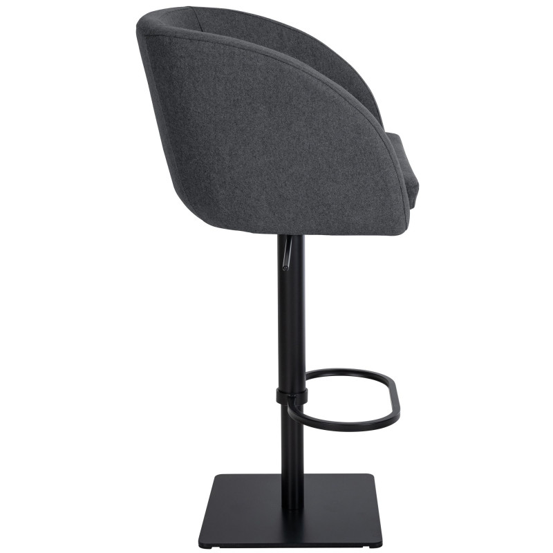 Tabouret de bar Gambo B en feutre gris