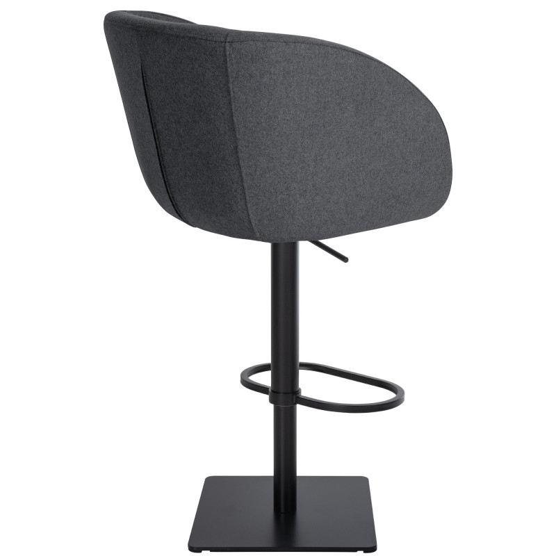Tabouret de bar Gambo B en feutre gris