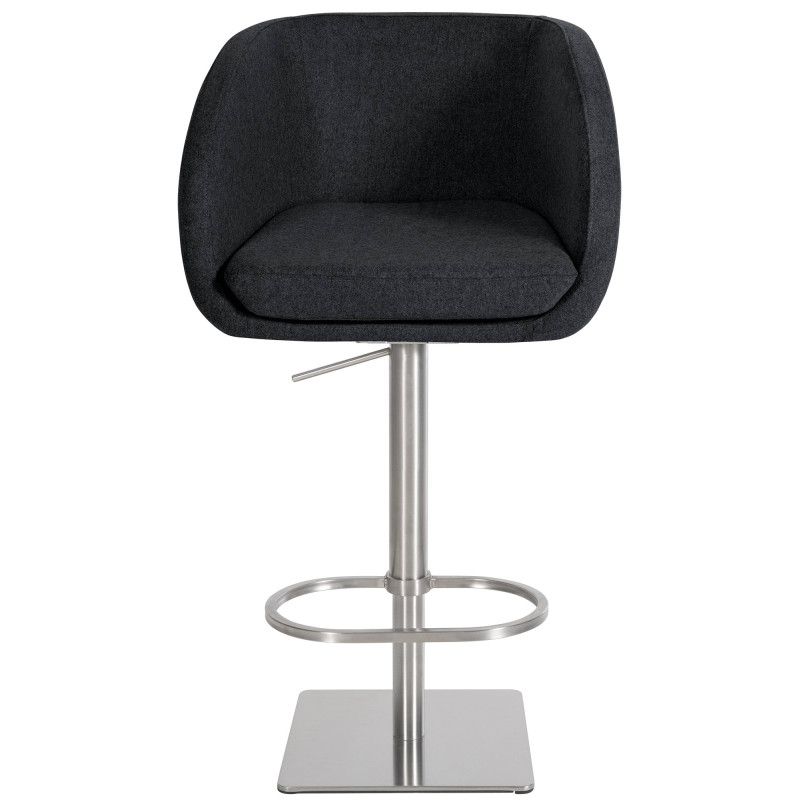 Tabouret de bar Gambo E en feutre anthracite