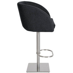 Tabouret de bar Gambo E en feutre anthracite