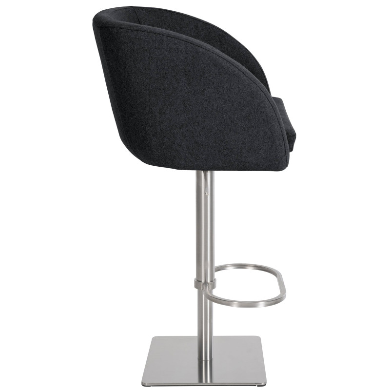 Tabouret de bar Gambo E en feutre anthracite